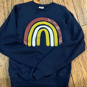 Custom made blue and gold football crew neck